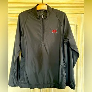 Adidas quarter-zip Climaproof golf pullover - Univ of Georgia Golf Black